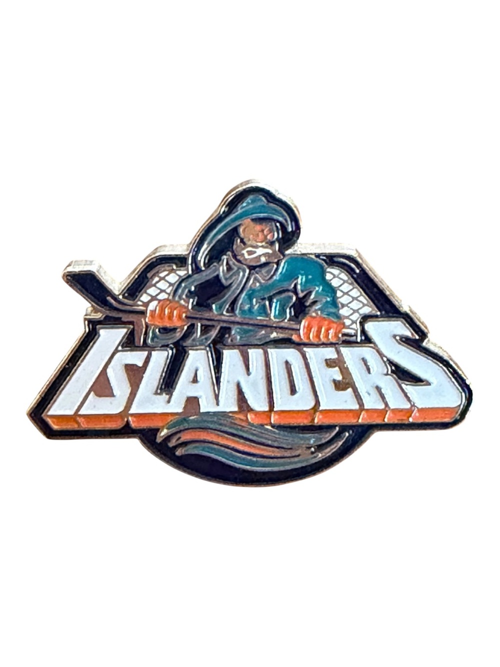 New York Islanders Fisherman NHL Retro Enamel Lapel Pin 2cm